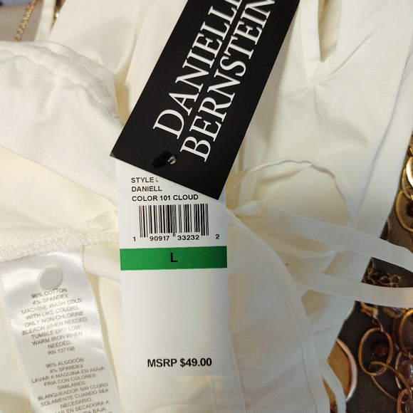 DANIELLE BERNSTEIN PUFF SLEEVE SIDE TIE CROP TOP, CLOUD (RUNS SMALL, SIZE UP) - Picture 13 of 14